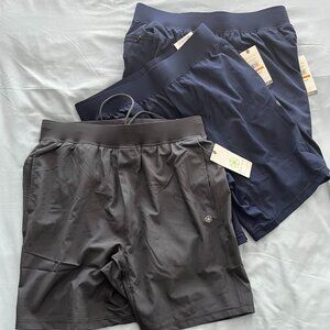 THREE PAIRS Gaiam Shorts Men Medium 7"